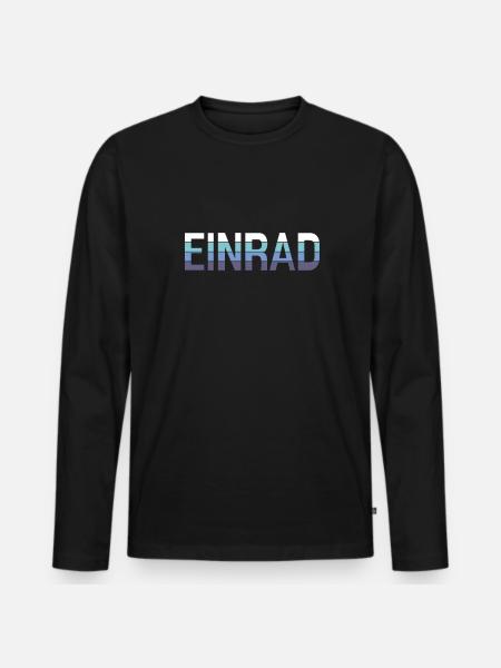 Einrad - Männer Premium Bio Langarmshirt - Schwarz