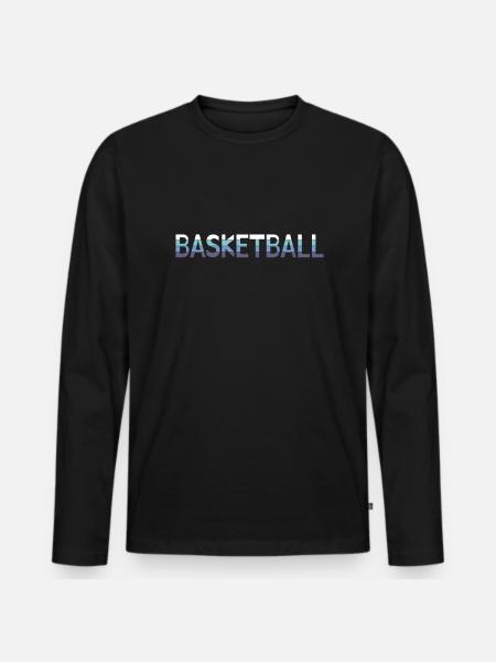 Basketball - Männer Premium Bio Langarmshirt - Schwarz