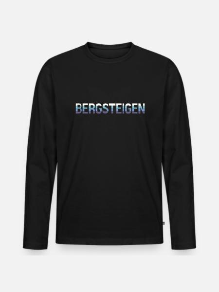 Bergsteigen - Männer Premium Bio Langarmshirt - Schwarz