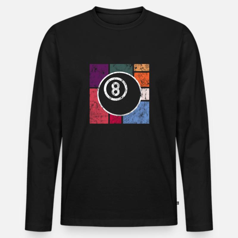 Billiards - Männer Premium Bio Langarmshirt - Schwarz