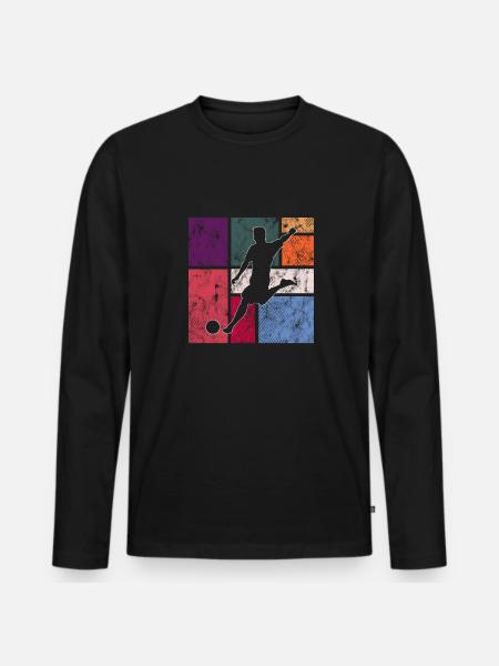 Soccer - Men's Premium Organic Long Sleeve Shirt - black