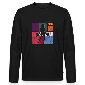 Cheerleading - Männer Premium Bio Langarmshirt - Schwarz - Vorne - Nico (187cm)