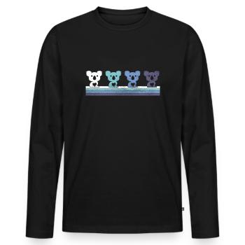 Koala - Männer Premium Bio Langarmshirt - Schwarz - Vorne - Nico (187cm)