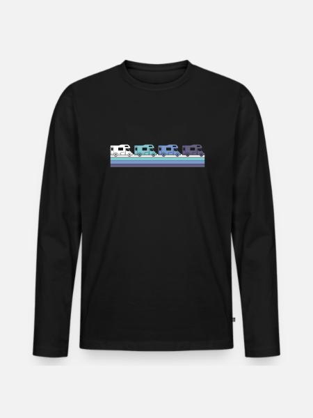 Camping - Men's Premium Organic Long Sleeve Shirt - black