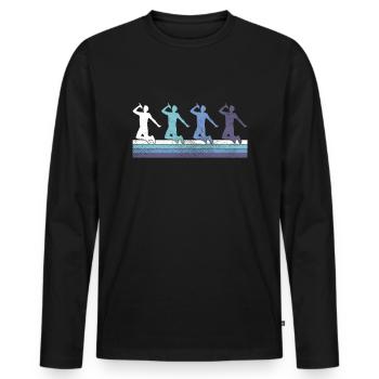 Sing - Men's Premium Organic Long Sleeve Shirt - black - Front - Nico (187cm)