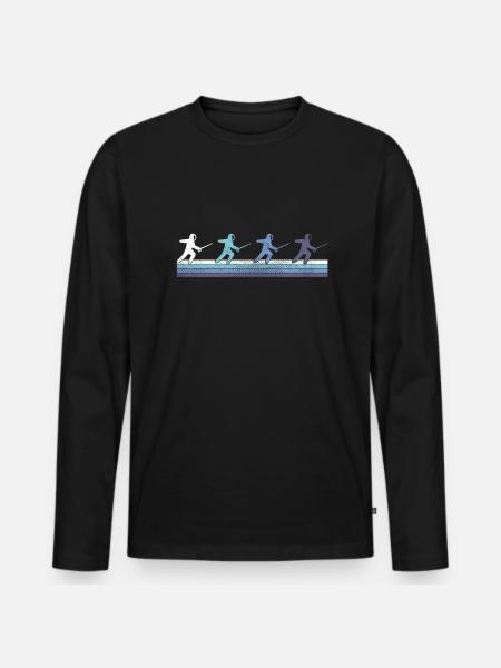 Fencing - Men's Premium Organic Long Sleeve Shirt - black