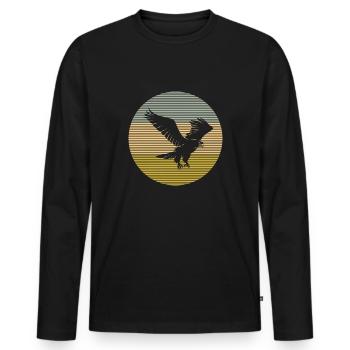Aigle - T-shirt manches longues Premium bio Homme - noir - Devant - Nico (187cm)
