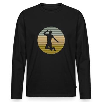 Sing - Men's Premium Organic Long Sleeve Shirt - black - Front - Nico (187cm)