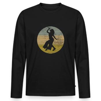 Sing - Men's Premium Organic Long Sleeve Shirt - black - Front - Nico (187cm)