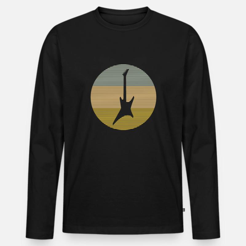 Rock - Männer Premium Bio Langarmshirt - Schwarz