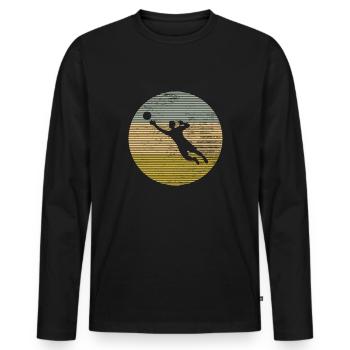 Goalkeeper - Men's Premium Organic Long Sleeve Shirt - black - Front - Nico (187cm)