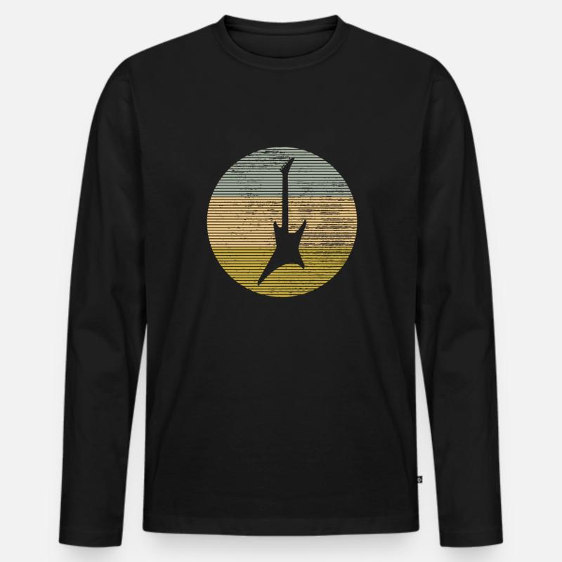 Rock - Männer Premium Bio Langarmshirt - Schwarz