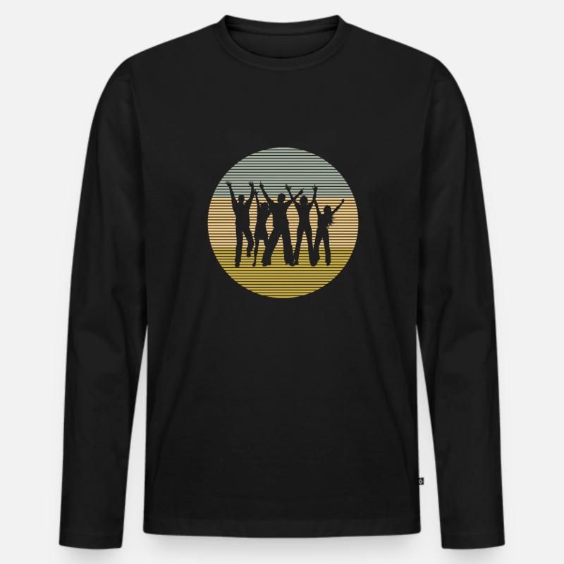 Tanzen - Männer Premium Bio Langarmshirt - Schwarz