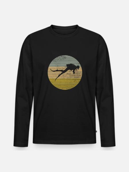 Dive - Men's Premium Organic Long Sleeve Shirt - black