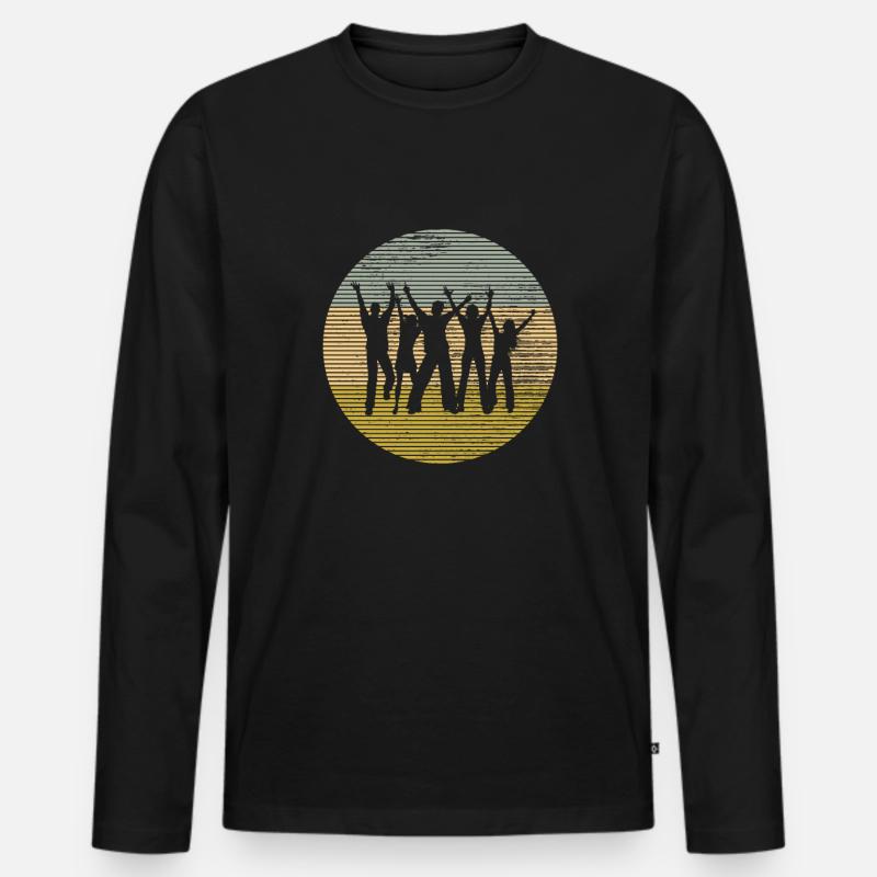 Tanzen - Männer Premium Bio Langarmshirt - Schwarz
