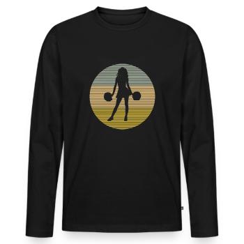 Cheerleading - Männer Premium Bio Langarmshirt - Schwarz - Vorne - Nico (187cm)