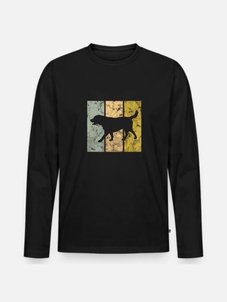 Dog - Men's Premium Organic Long Sleeve Shirt - black