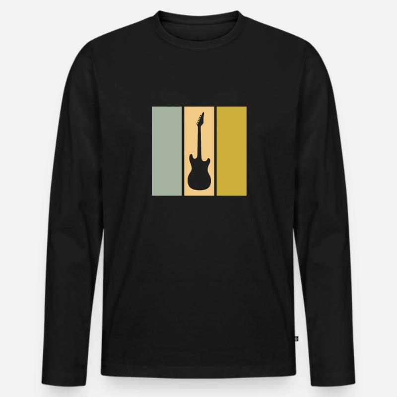 Rock - Männer Premium Bio Langarmshirt - Schwarz