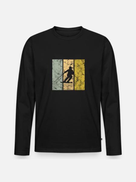 Ski - T-shirt manches longues Premium bio Homme - noir