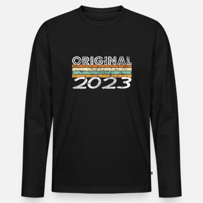 Limited Edition 2023 - Männer Premium Bio Langarmshirt - Schwarz