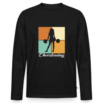 Cheerleading - T-shirt manches longues Premium bio Homme - noir - Devant - Nico (187cm)