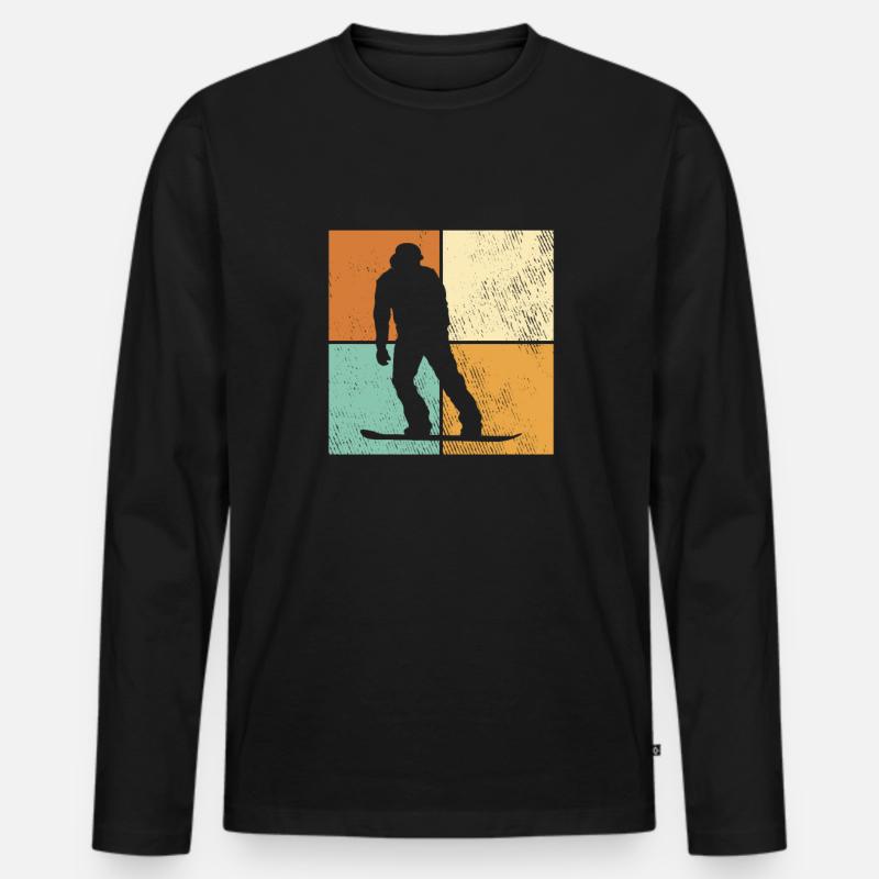Snowboarding - Männer Premium Bio Langarmshirt - Schwarz