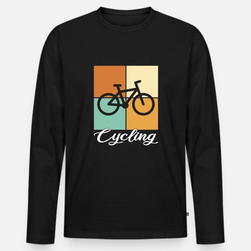 Fahrrad - Männer Premium Bio Langarmshirt - Schwarz