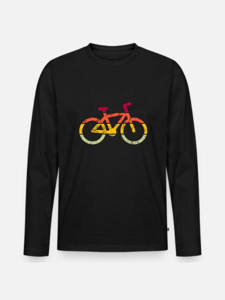Vélo Rétro - T-shirt manches longues Premium bio Homme - noir
