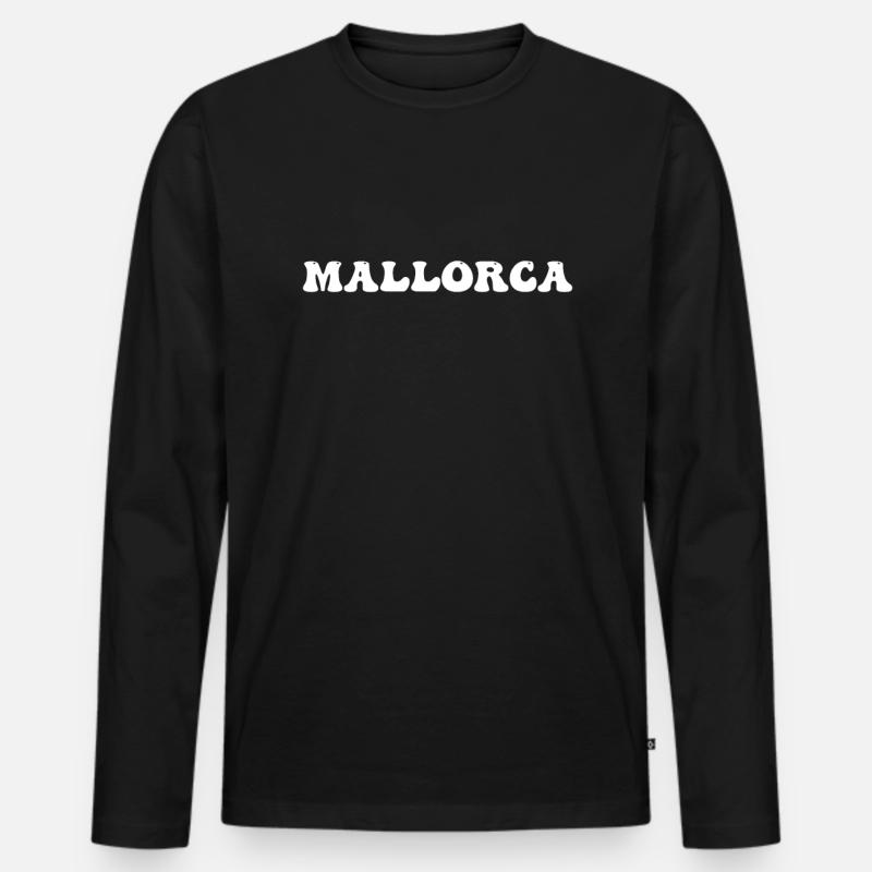 Mallorca - Männer Premium Bio Langarmshirt - Schwarz