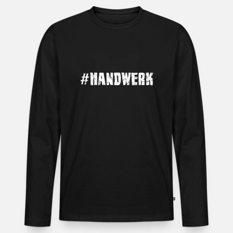 Handwerk - Männer Premium Bio Langarmshirt - Schwarz