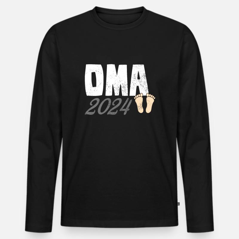 Oma 2024 - Männer Premium Bio Langarmshirt - Schwarz
