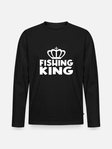 Fishing King - Men's Premium Organic Long Sleeve Shirt - black