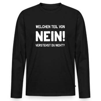 Sonst Noch Jemand Chef Hier Macho Patriarch - Männer Premium Bio Langarmshirt - Schwarz - Vorne - Nico (187cm)