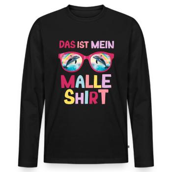 Delfin Sonnenbrille Urlaub Saufen Malle Party - Männer Premium Bio Langarmshirt - Schwarz - Vorne - Nico (187cm)