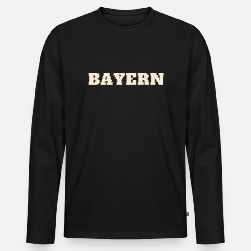 Bayern Bavaria - Männer Premium Bio Langarmshirt - Schwarz