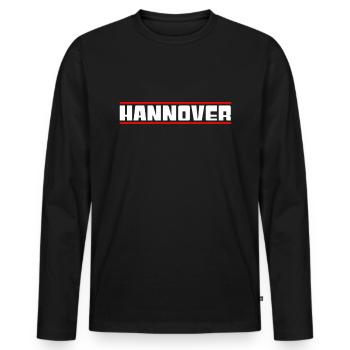 Hanover - Men's Premium Organic Long Sleeve Shirt - black - Front - Nico (187cm)
