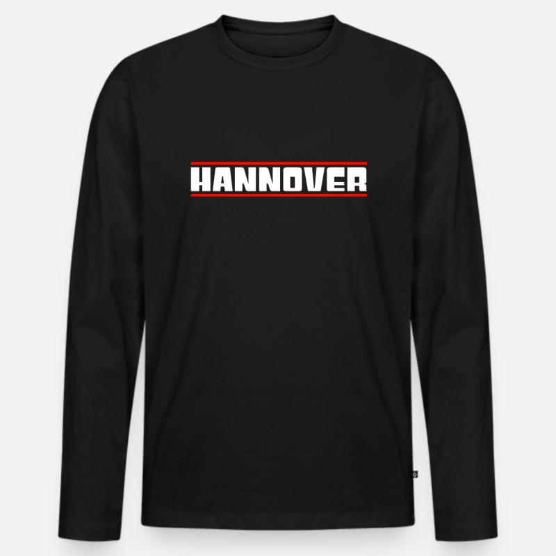 Hannover - Männer Premium Bio Langarmshirt - Schwarz