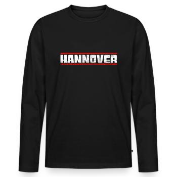 Hanover - Men's Premium Organic Long Sleeve Shirt - black - Front - Nico (187cm)