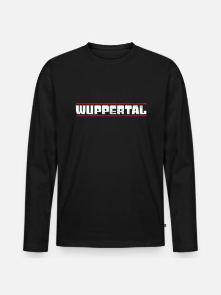 Wuppertal - Men's Premium Organic Long Sleeve Shirt - black