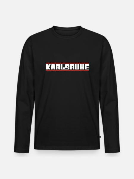 Karlsruhe - Men's Premium Organic Long Sleeve Shirt - black