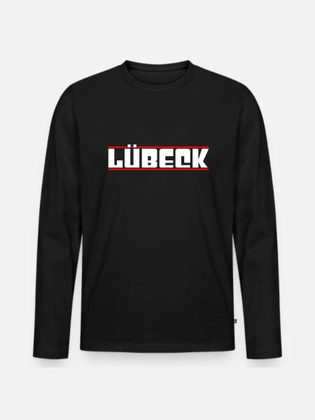Lübeck - Men's Premium Organic Long Sleeve Shirt - black
