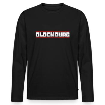 Oldenburg - T-shirt manches longues Premium bio Homme - noir - Devant - Nico (187cm)