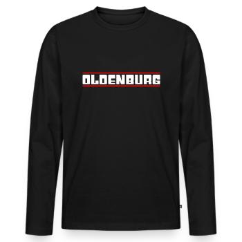 Oldenburg - T-shirt manches longues Premium bio Homme - noir - Devant - Nico (187cm)