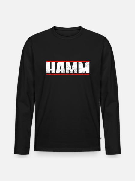 Hamm - Men's Premium Organic Long Sleeve Shirt - black