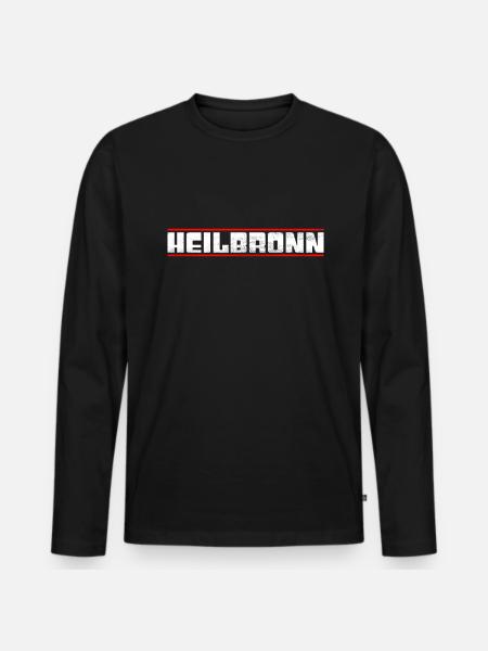 Heilbronn - Men's Premium Organic Long Sleeve Shirt - black
