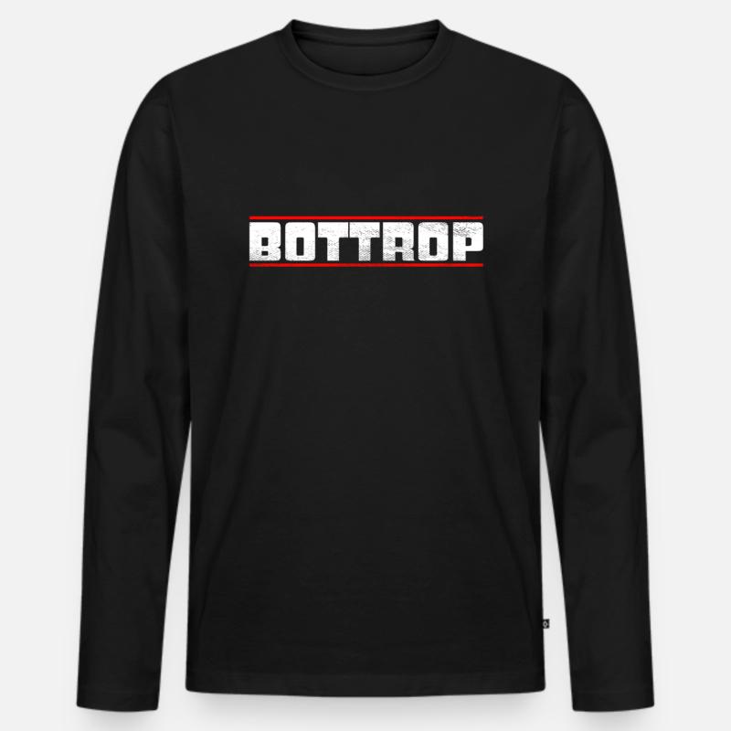 Bottrop - Männer Premium Bio Langarmshirt - Schwarz