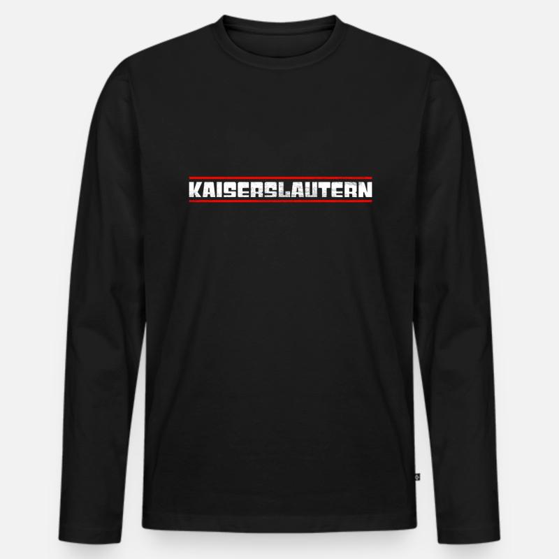 Kaiserslautern - Männer Premium Bio Langarmshirt - Schwarz