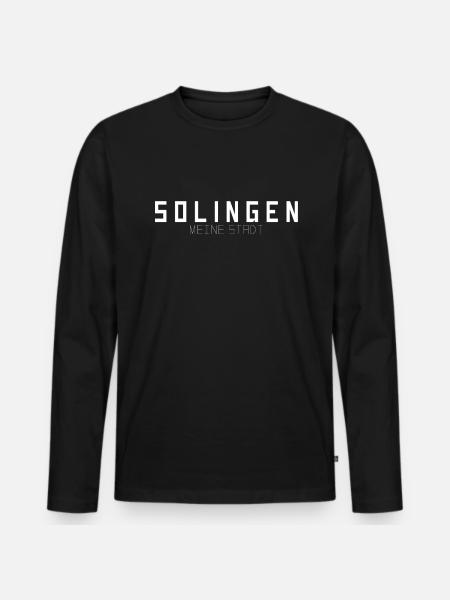 Solingen My City - Men's Premium Organic Long Sleeve Shirt - black