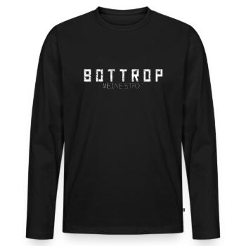 Bottrop Meine Stadt - Männer Premium Bio Langarmshirt - Schwarz - Vorne - Nico (187cm)