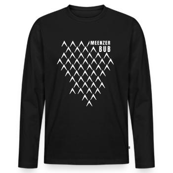Meenzer Bub Hessen dialecte Bembel Äppler Mainz - T-shirt manches longues Premium bio Homme - noir - Devant - Nico (187cm)